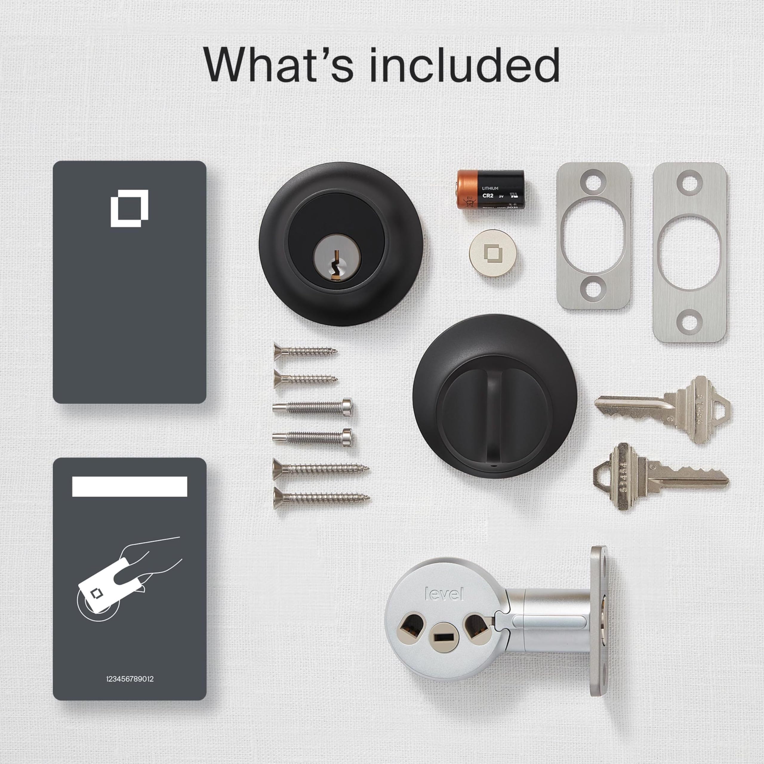 Level Lock+ Deadbolt Smart Lock - World's Smallest Smart Lock with Apple Home Key Support - iOS & Android App Control - Compatible with Apple HomeKit - Matte Black Finish for Modern Homes - Perfect for Smart Home Security & Keyless Entry