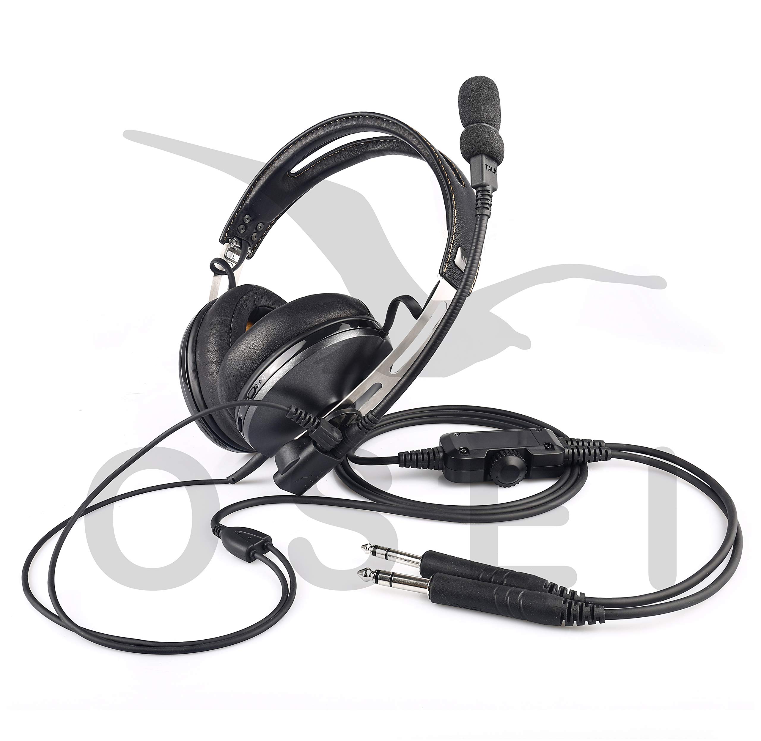 Pro Universal Aviation Microphone with Noise Cancelling - Compatible with Sennheiser, Sony, Bose Headphones | Transform into ANR Pilot Headset for Flight Simulation & Aviation Training