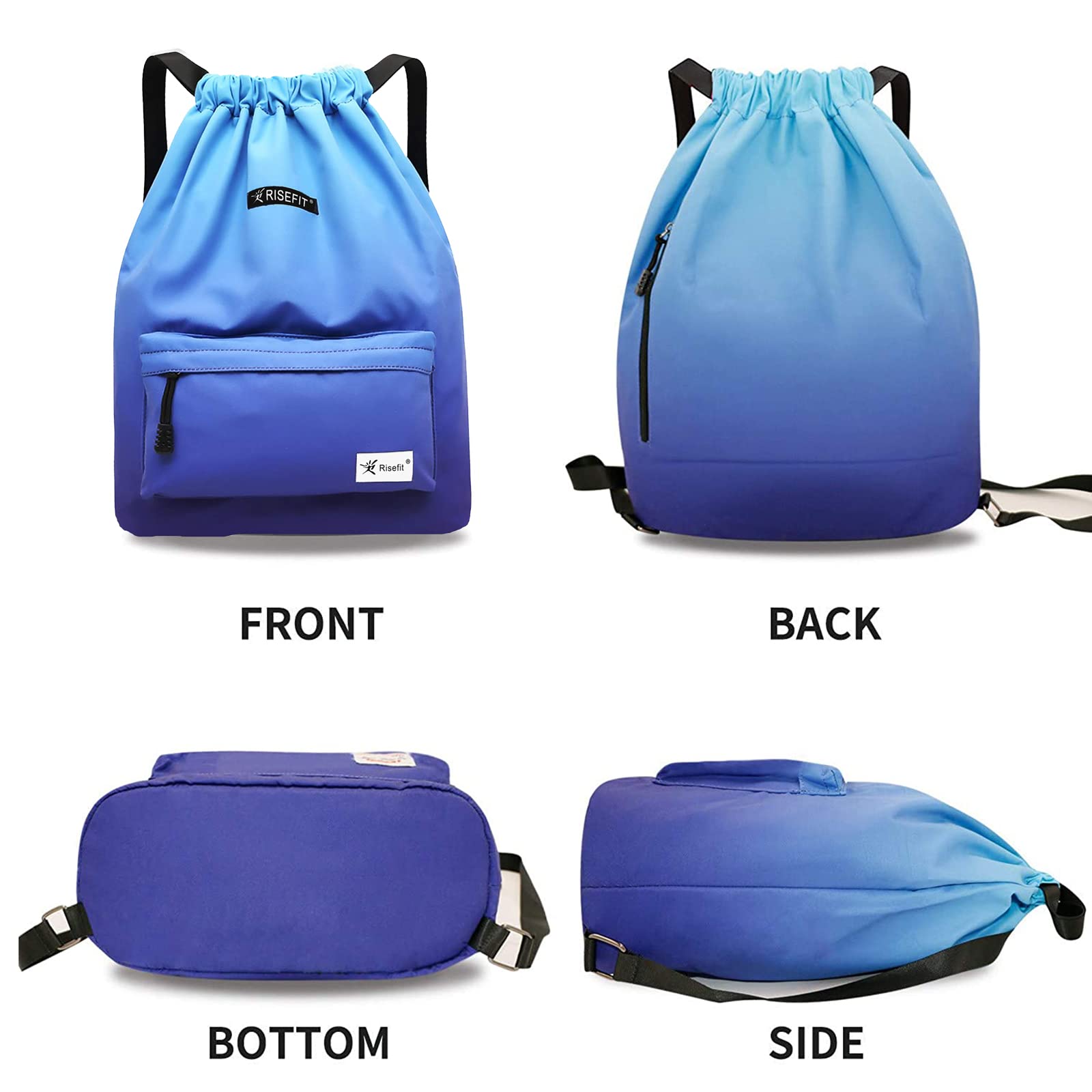 Waterproof Drawstring Bag - Lightweight Gym Sackpack for Men & Women - Sports, Beach, Travel & Workout Backpack - Perfect for Gym, Swimming, Yoga & Outdoor Activities