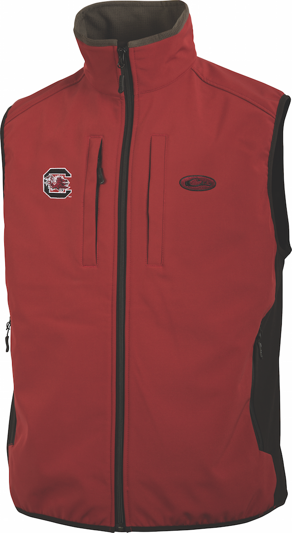 South Carolina Windproof Tech Vest for Men & Women - Lightweight Outdoor Running Hiking Jacket - Water Resistant Travel Windbreaker for All Seasons