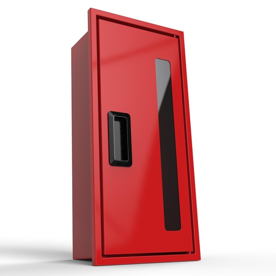 19 Inch Medium Fire Extinguisher Cabinet - Wall Mounted Storage Box for Indoor & Outdoor Use - Fire Safety Equipment for Home, Office, Warehouse, and Emergency Rescue Scenarios