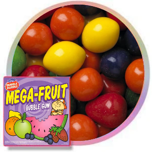 Dubble Bubble Mega Fruit Gumballs - 138 Count (Pack of 2) | Bulk Chewing Gum for Parties, Vending Machines & Candy Displays