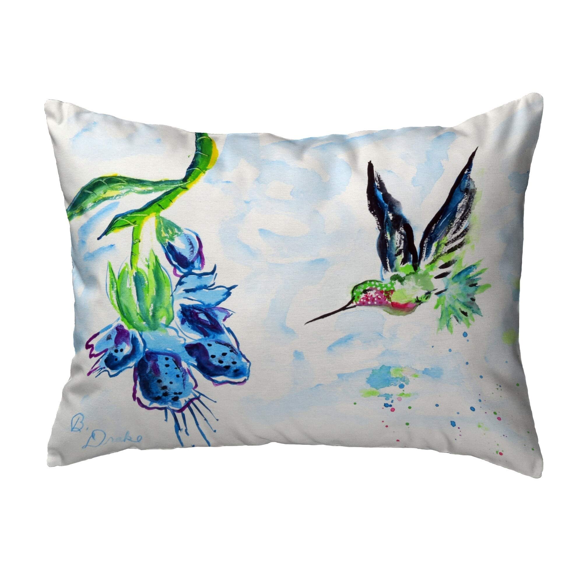 Betsy Drake KS712 Decorative Throw Pillow 11x14 Inches - Soft Multi-Color Cushion for Sofa, Bed, Living Room & Home Decor