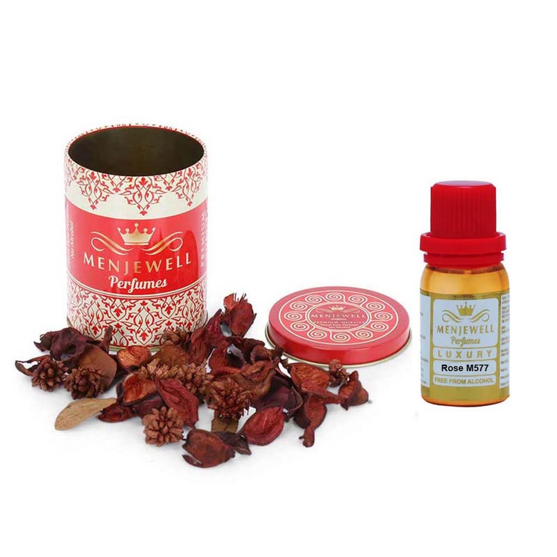 Menjewell Rose Non-Alcoholic Attar Perfume Oil - 15ml Floral Scent for Women, Aromatherapy & Daily Fragrance