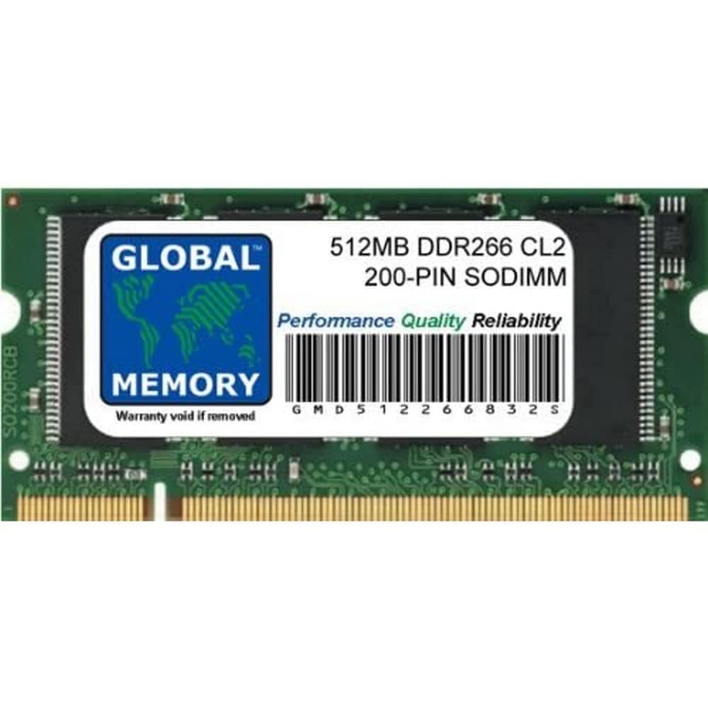 512MB (2 x 256MB) DDR 266MHz PC2100 200-Pin SODIMM Laptop Memory RAM Kit - Compatible with Dell, HP, Lenovo Notebooks - Perfect for Memory Upgrades and Performance Boosting