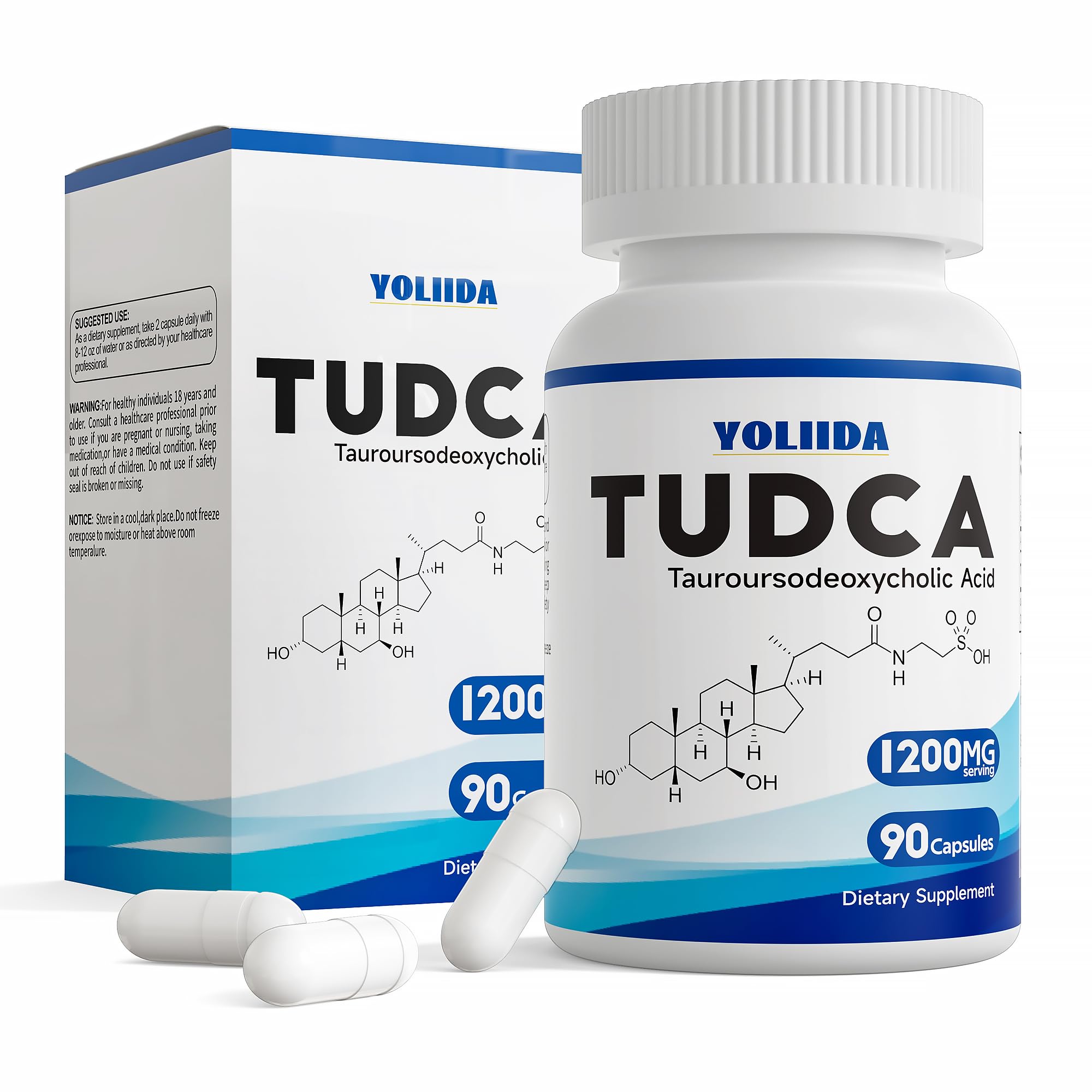 TUDCA 1200mg 90 Capsules - Premium Liver Support Supplement with Bile Salts for Liver Detox, Gallbladder Cleanse & Repair - Supports Digestive Health & Liver Function for Active Lifestyles