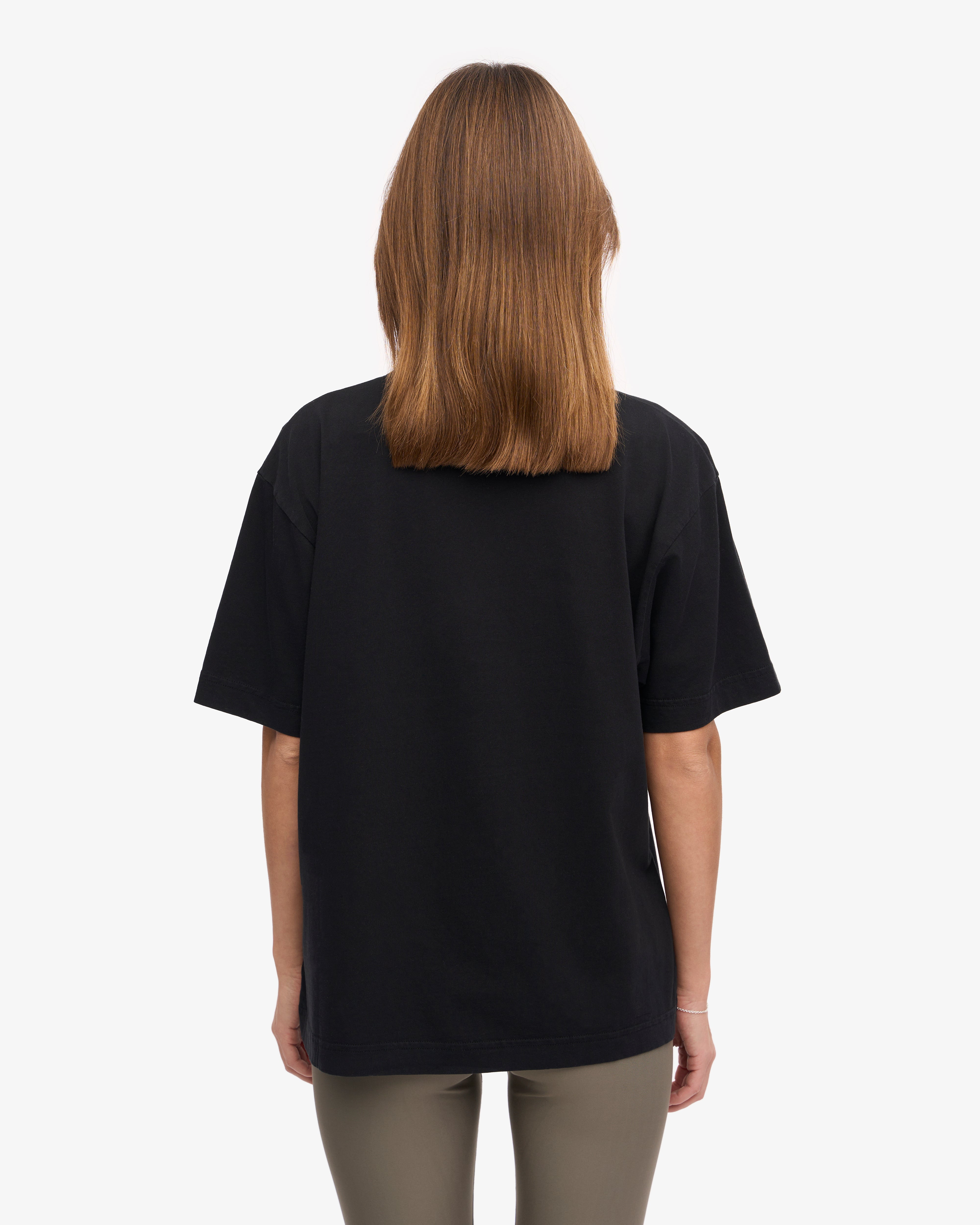 Oversized Organic Cotton T-Shirt for Women - Deep Black | Soft & Comfortable Casual Wear for Everyday Outfits
