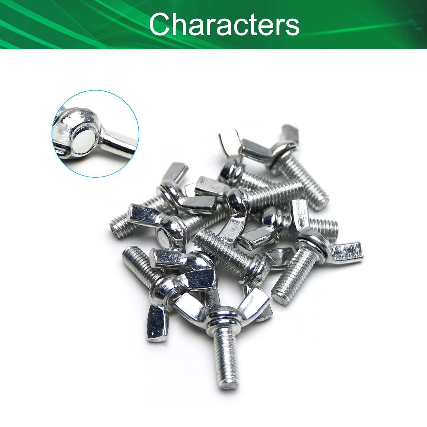 M6x16mm Wing Screws Bolts 10Pcs - Carbon Steel Thumb Screws for DIY & Machinery