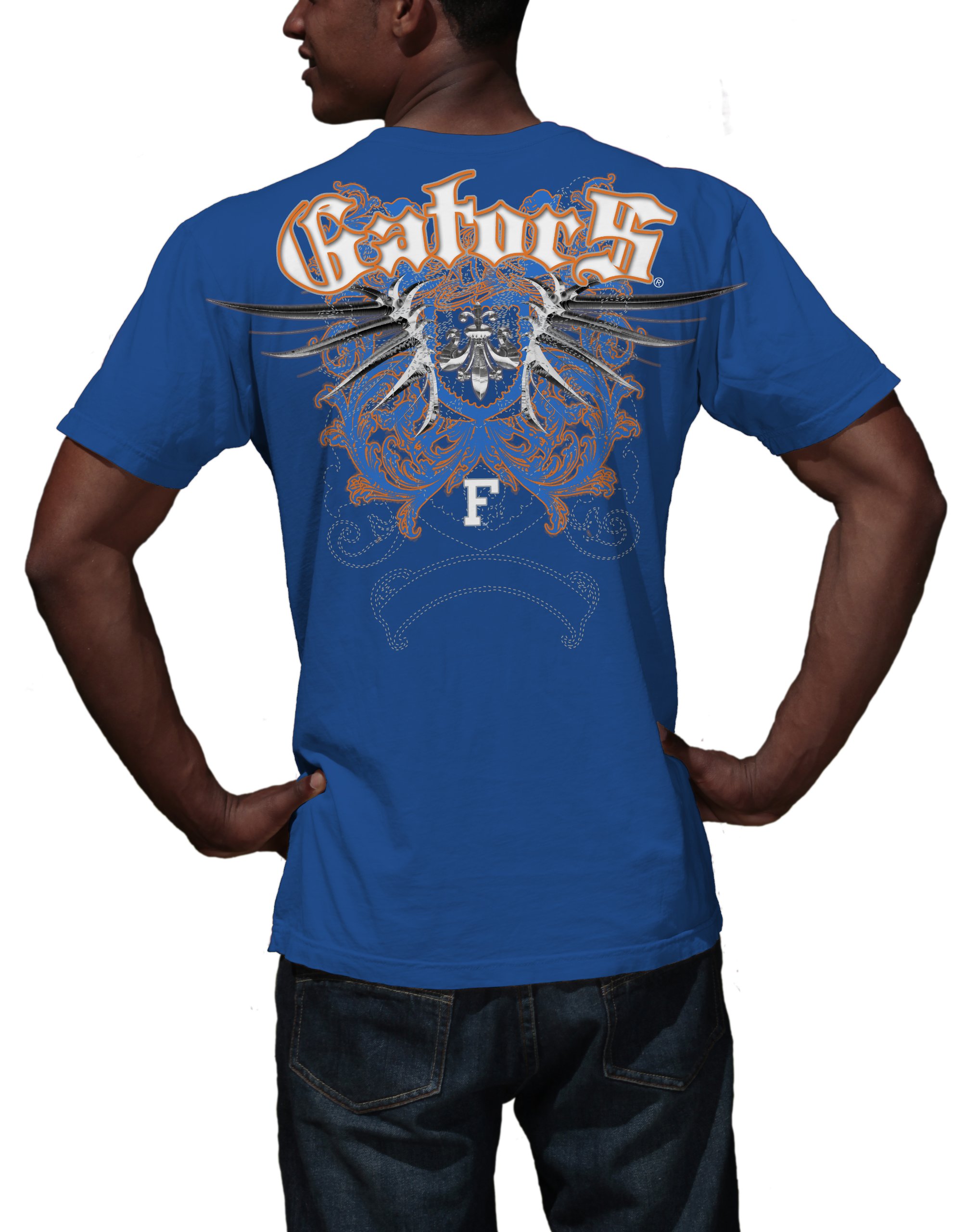 Florida Gators Men's Short Sleeve T-Shirt - Razor Wing Design - Comfortable Cotton Tee for Game Day, Casual Wear & Fan Apparel
