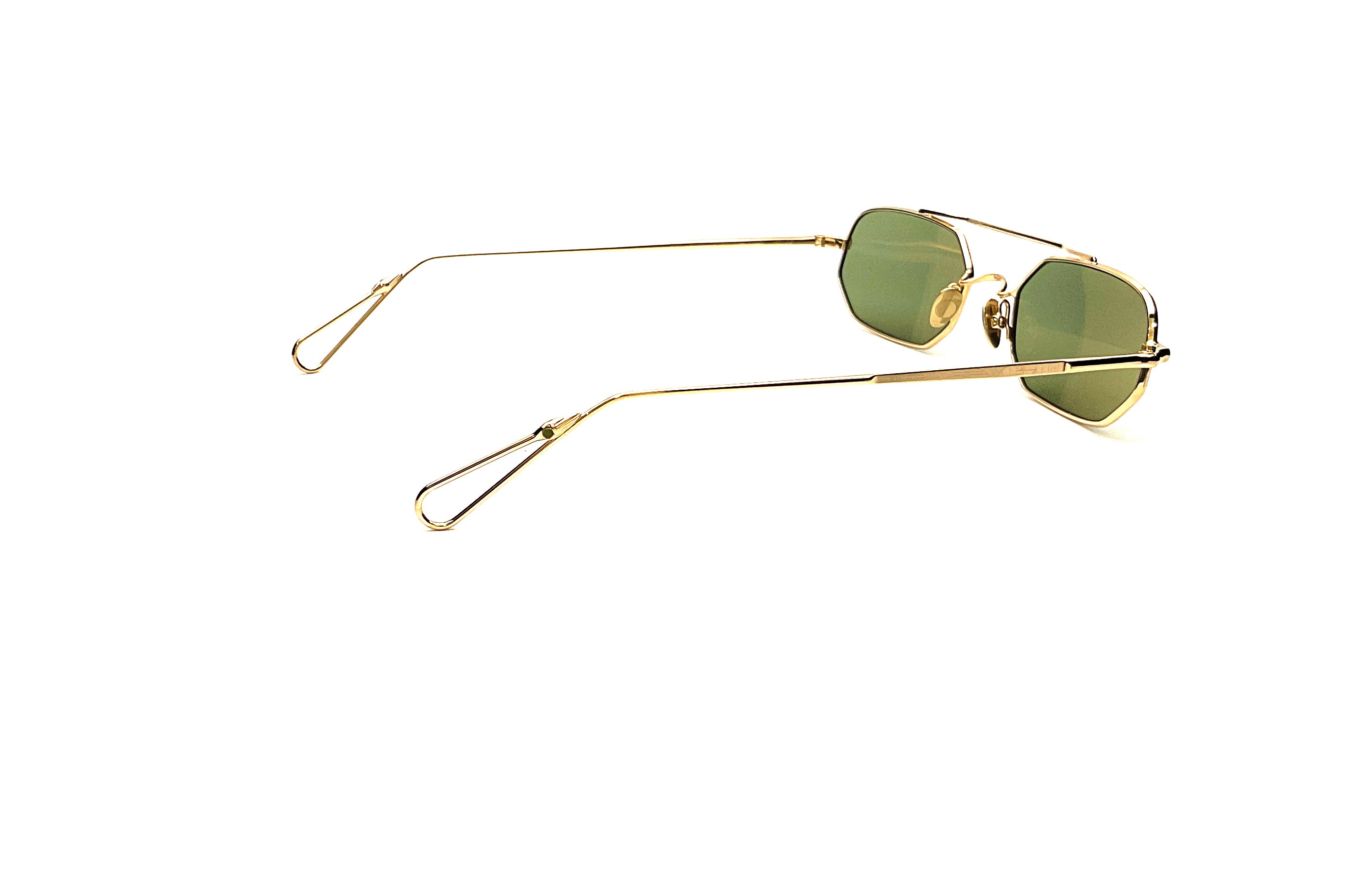 Ahlem Pont Lincoln Sunglasses - Champagne & Khaki Light Frame - Luxury UV Protection Shades for Women & Men - Perfect for Beach, Driving & Outdoor Activities
