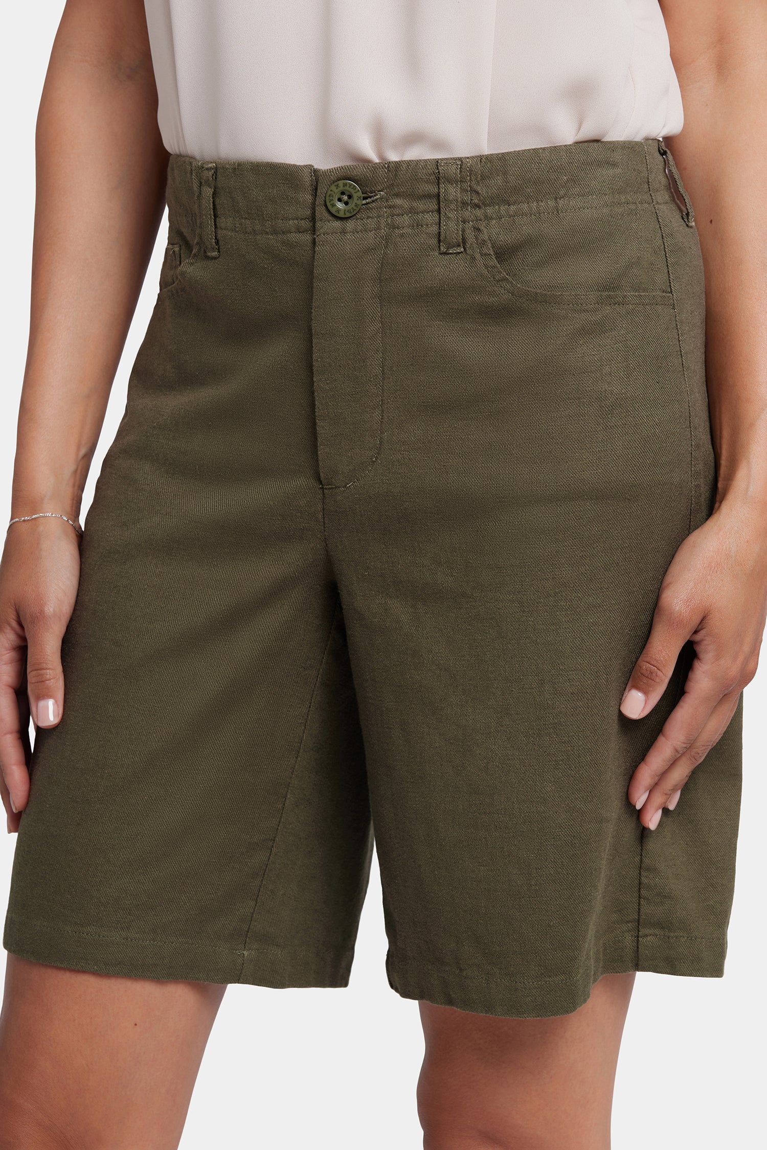 Bay Leaf Men's 5 Pocket Bermuda Shorts - Comfortable Casual Summer Shorts for Outdoor Activities, Travel & Beach
