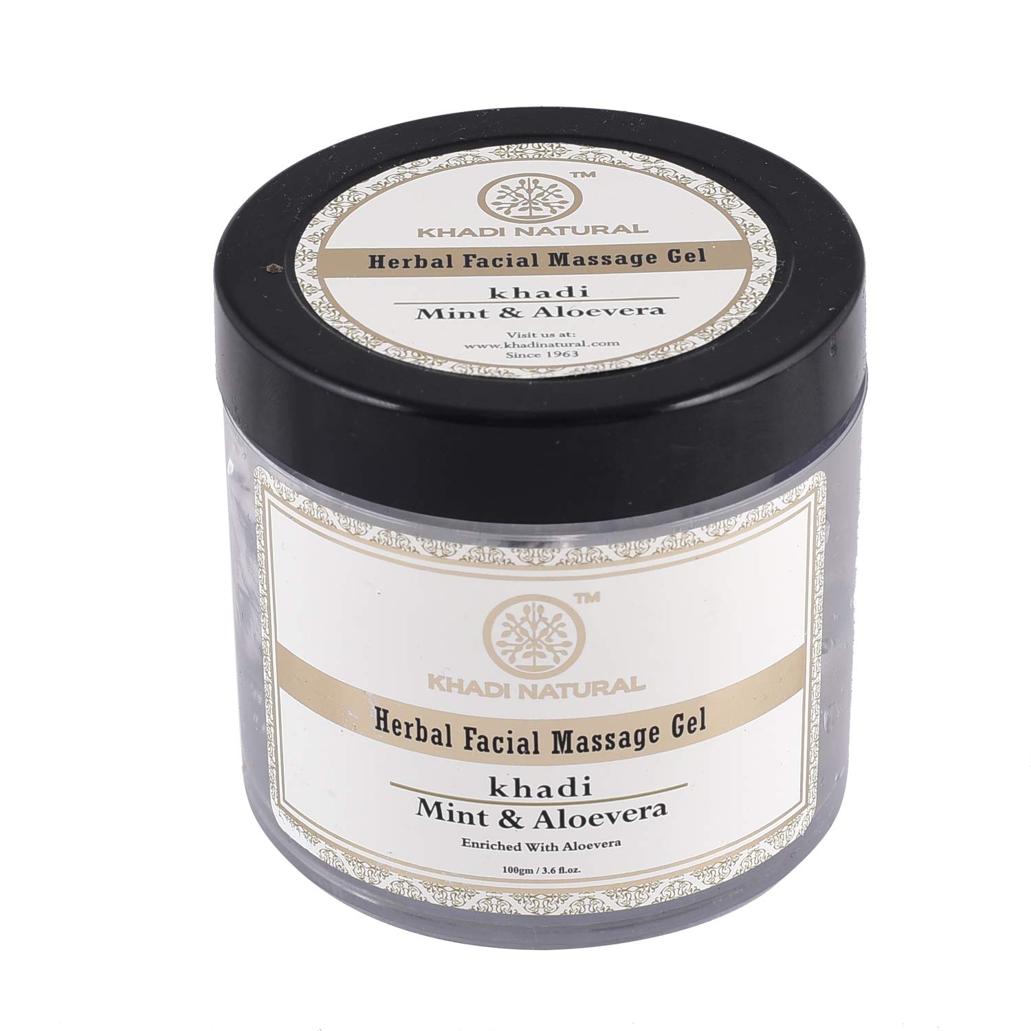 KHADI NATURAL Ayurvedic Mint & Aloe Vera Face Massage Gel - 100g | Cooling & Hydrating Facial Treatment for Glowing Skin | Perfect for Daily Skincare & Spa Relaxation