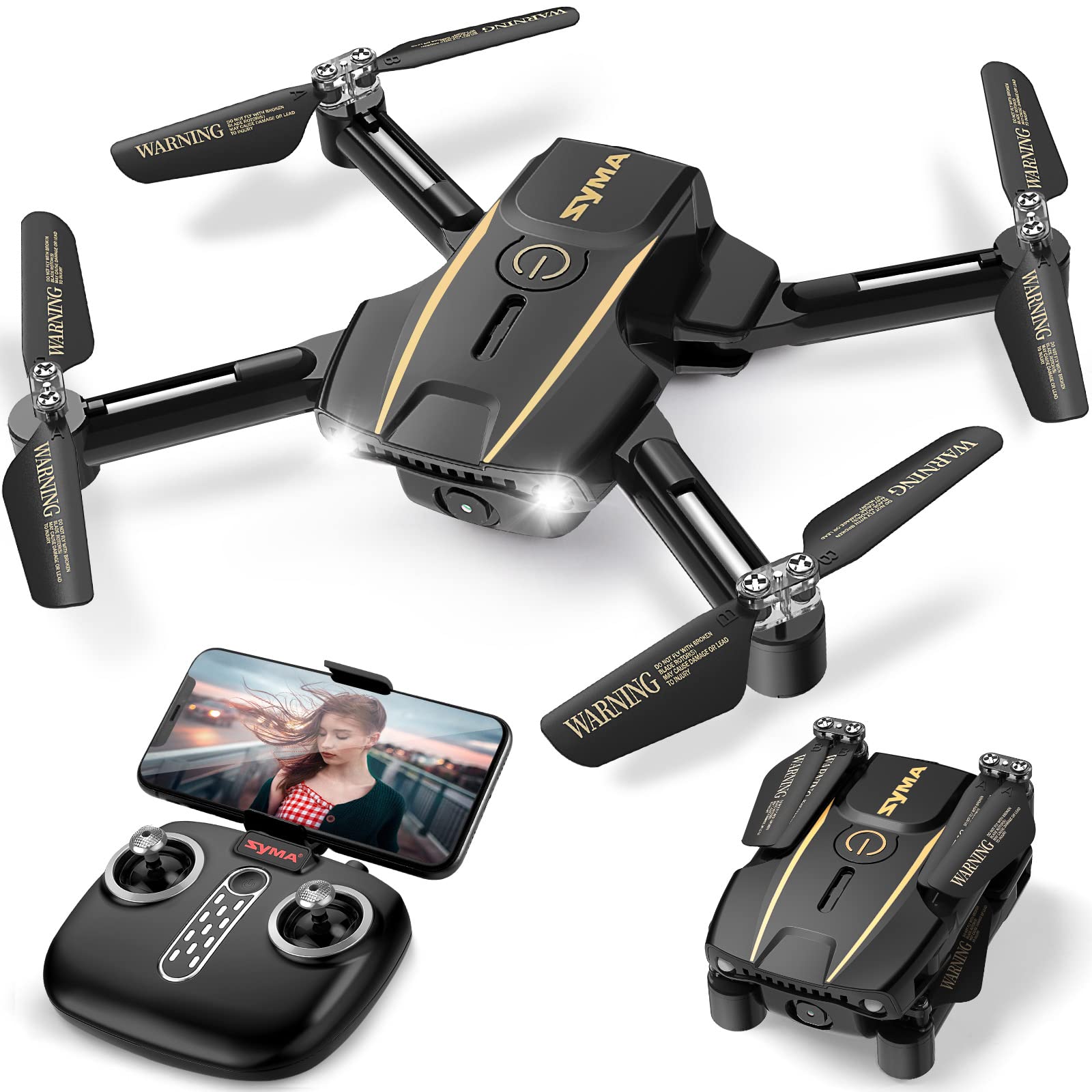 SYMA Mini Drone with 720P HD FPV Camera - Remote Control Quadcopter for Kids & Adults | Altitude Hold, Headless Mode, One Key Start | Perfect UFO Toy Gift for Boys & Girls | Indoor & Outdoor Flying Fun, Aerial Photography, Beginner Drone Training