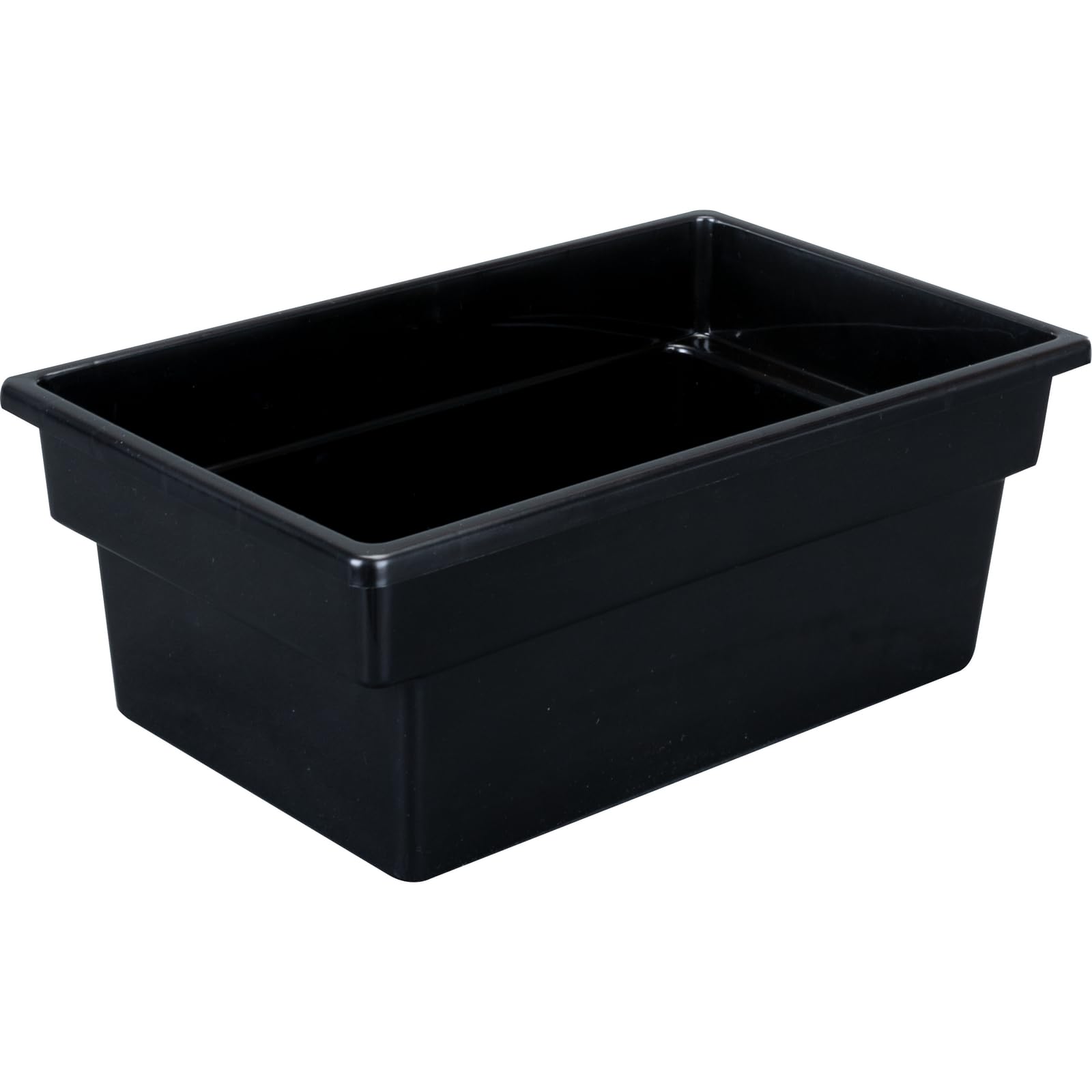 Really Good Stuff All-Purpose Storage Bins - Set of 12 Black Plastic Organizer Containers for Home, Office, Classroom & Playroom Organization