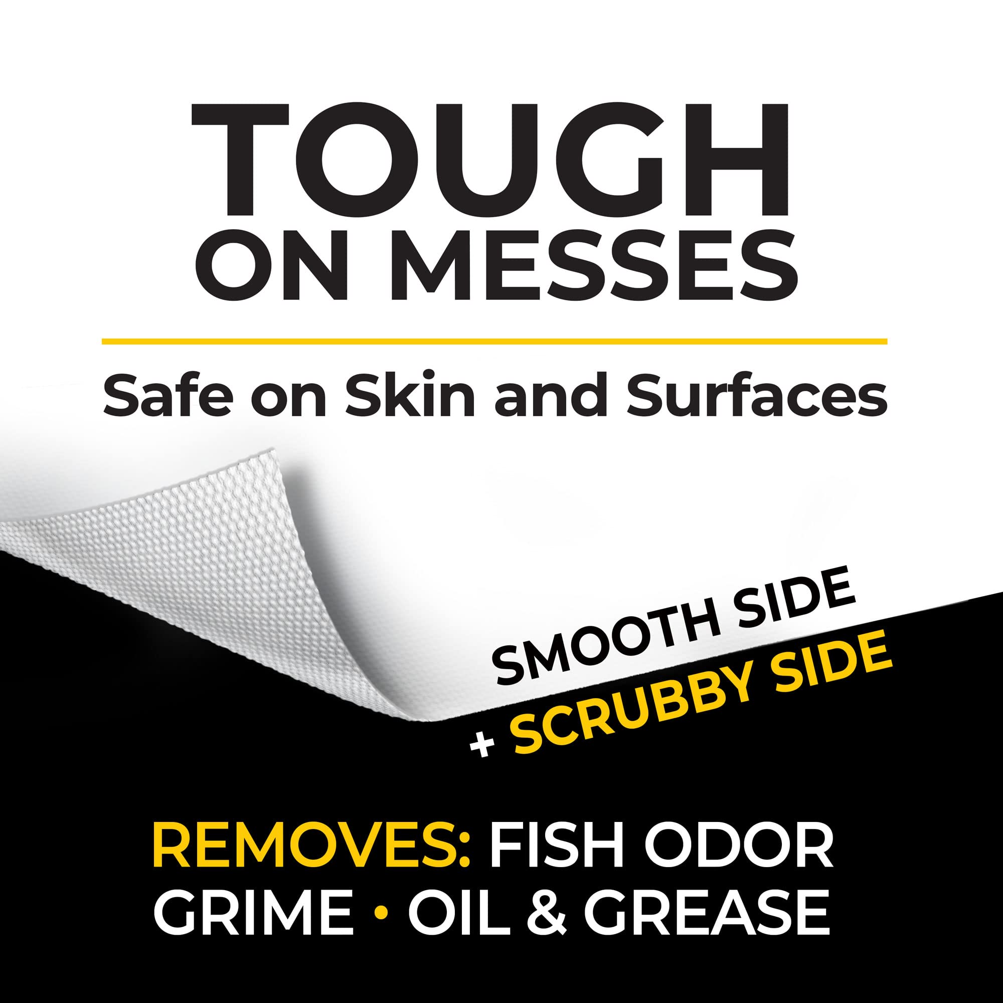 Grime Boss Fishing Wipes (5 Packs of 24 Count) - Heavy Duty Hand & Gear Cleaning Wipes for Anglers - Removes Dirt, Oil & Fish Odor from Hands, Rods, Reels & Tackle Boxes - Perfect for Freshwater & Saltwater Fishing Trips