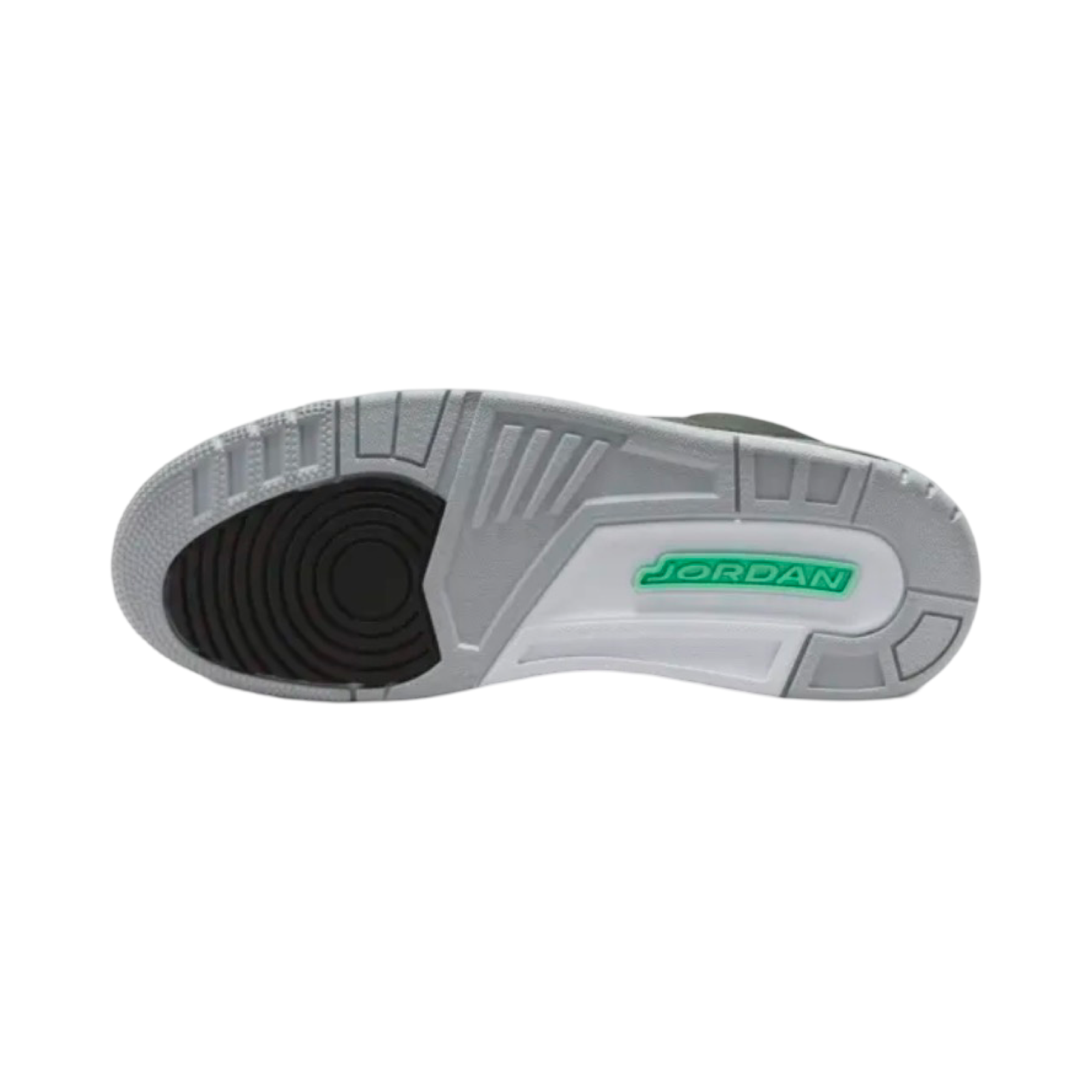 Air Jordan 3 Retro Green Glow Wolf Grey Sneakers - Men's Basketball Shoes for Casual Wear & Street Style