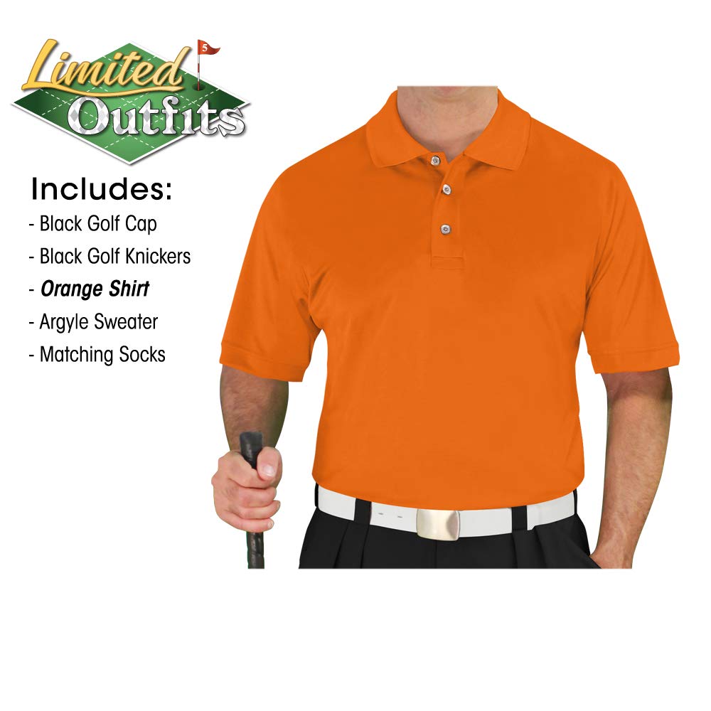 Men's Golf Sweater Outfits - Black, Orange & White Colors - Perfect for Golfing, Casual Wear & Outdoor Activities