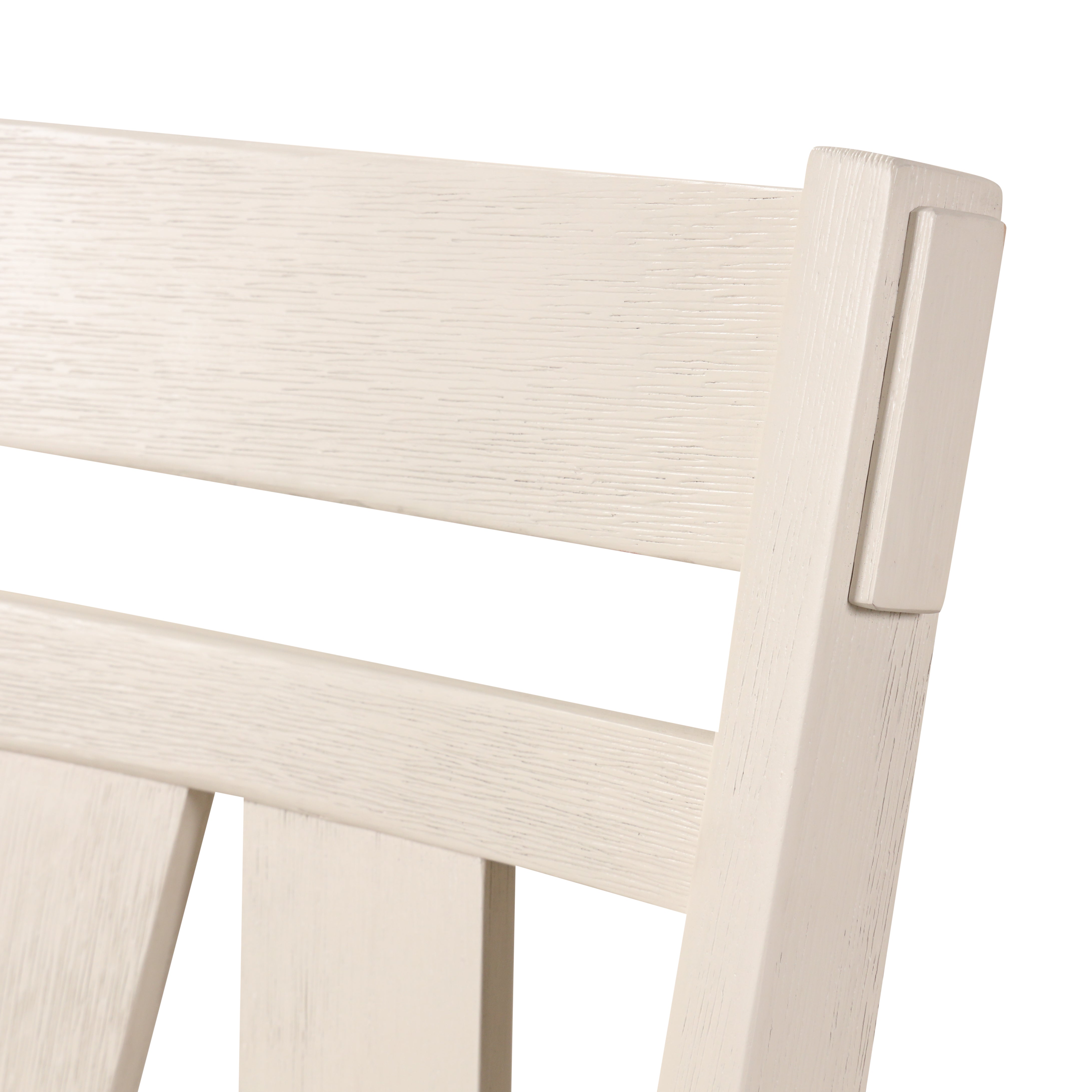 Roundhill Furniture Fasena 7-Piece Dining Set - Rustic Gray Trestle Table with 6 Off-White Chairs | Farmhouse Kitchen & Dining Room Furniture for Family Gatherings