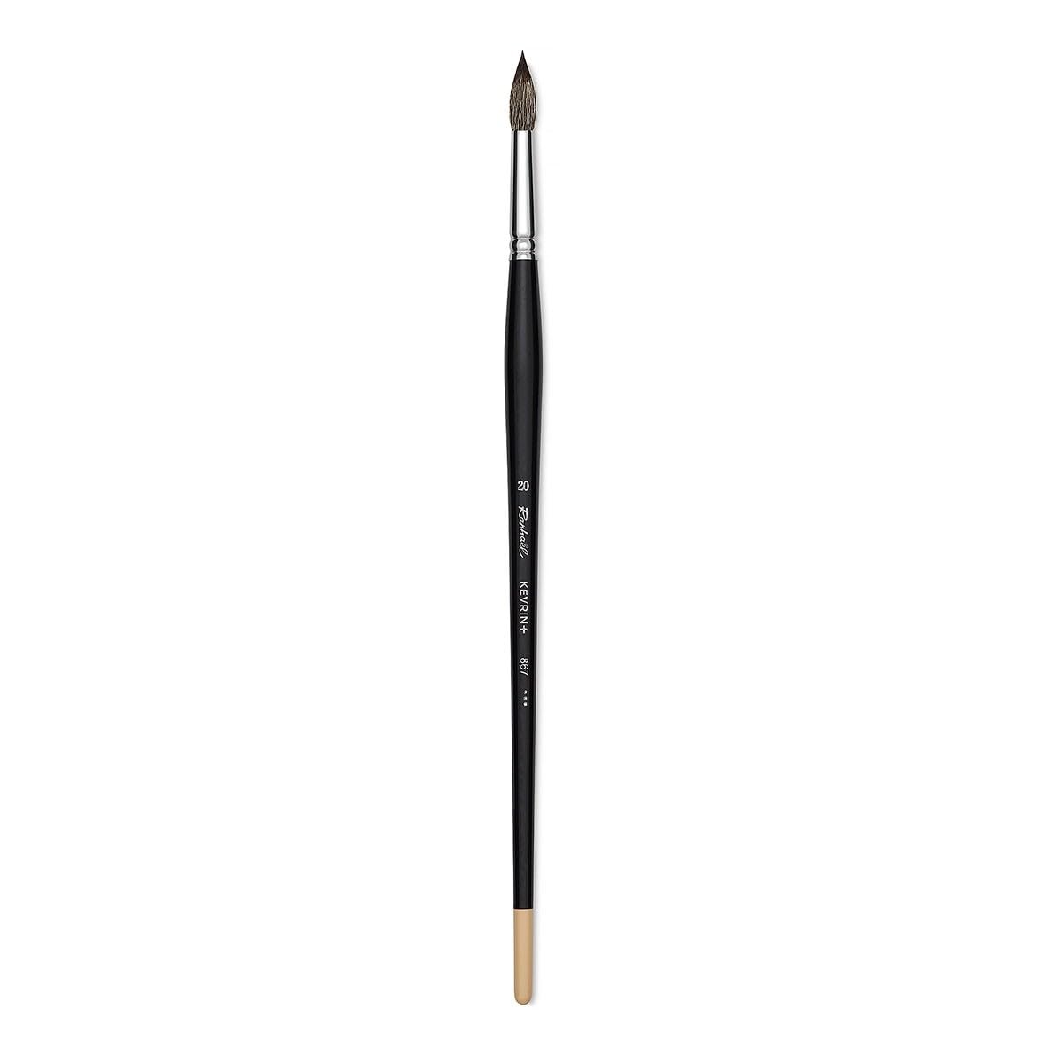 Raphael Kevrin+ 867 Synthetic Blend Round Brush - Size 20 with Natural Bristles | Perfect for Oil, Acrylic & Watercolor Painting