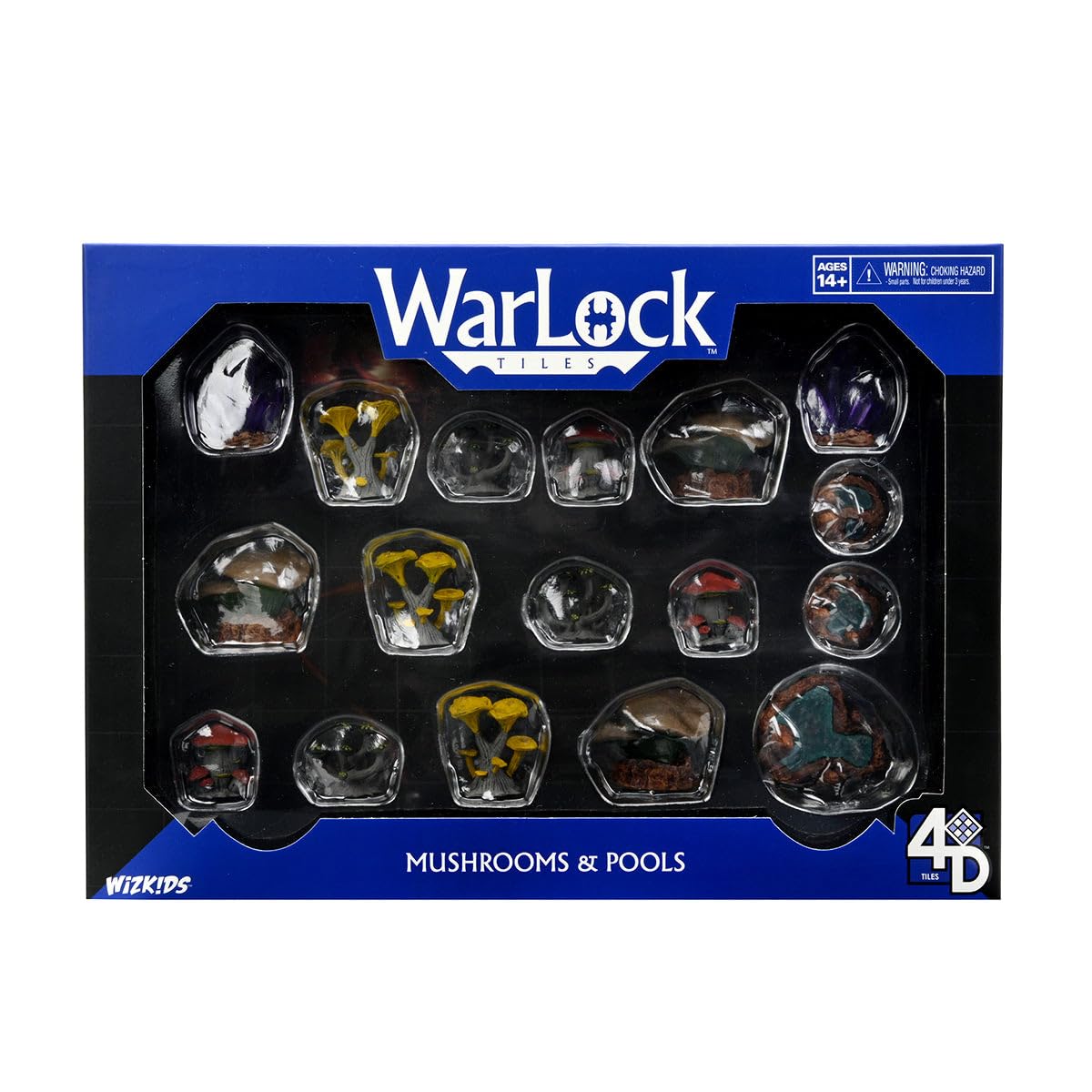 WizKids Warlock Tiles Accessory Set - Fantasy RPG Mushrooms & Pools for Dungeons & Dragons Tabletop Gaming | D&D Terrain Decor & Battle Map Enhancements