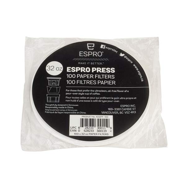 Espro Press Paper Filters - Premium Replacement Filters for Espro Coffee Press - Perfect for Home, Office & Travel Use