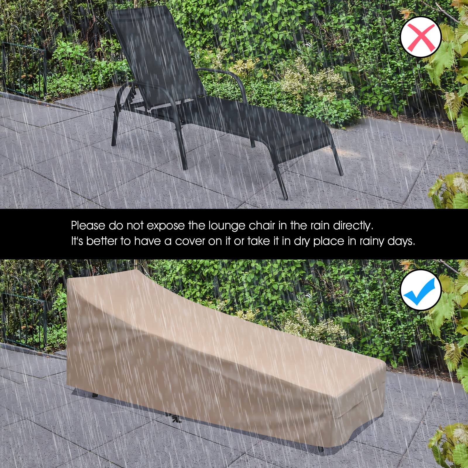 Tangkula 2-Pack Outdoor Lounge Chairs - Adjustable Reclining Poolside Chaise Lounges with Heavy Duty Steel Frame for Garden, Patio, Balcony | Perfect for Sunbathing, Relaxing by the Pool or Backyard Lounging