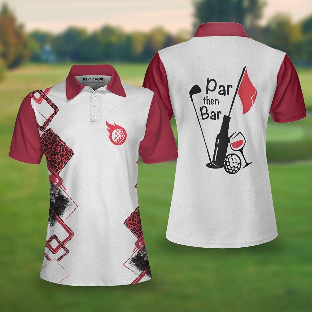 HYPERFAVOR Women's Short Sleeve Golf Polo Shirt - Stylish Wine-Themed Design for Female Golfers - Perfect for Golf Courses, Country Clubs & Casual Wear