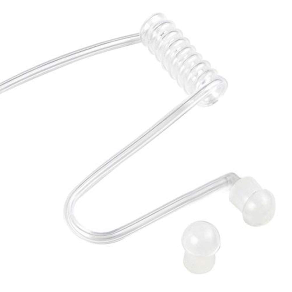 Motorola Walkie Talkie Headset with Microphone - 2 Pin Acoustic Tube Earpiece for CP200 GP2000 CLS1410 CLS1450 CLS1100 Models (2 Pack) - Ideal for Construction, Security & Event Communication