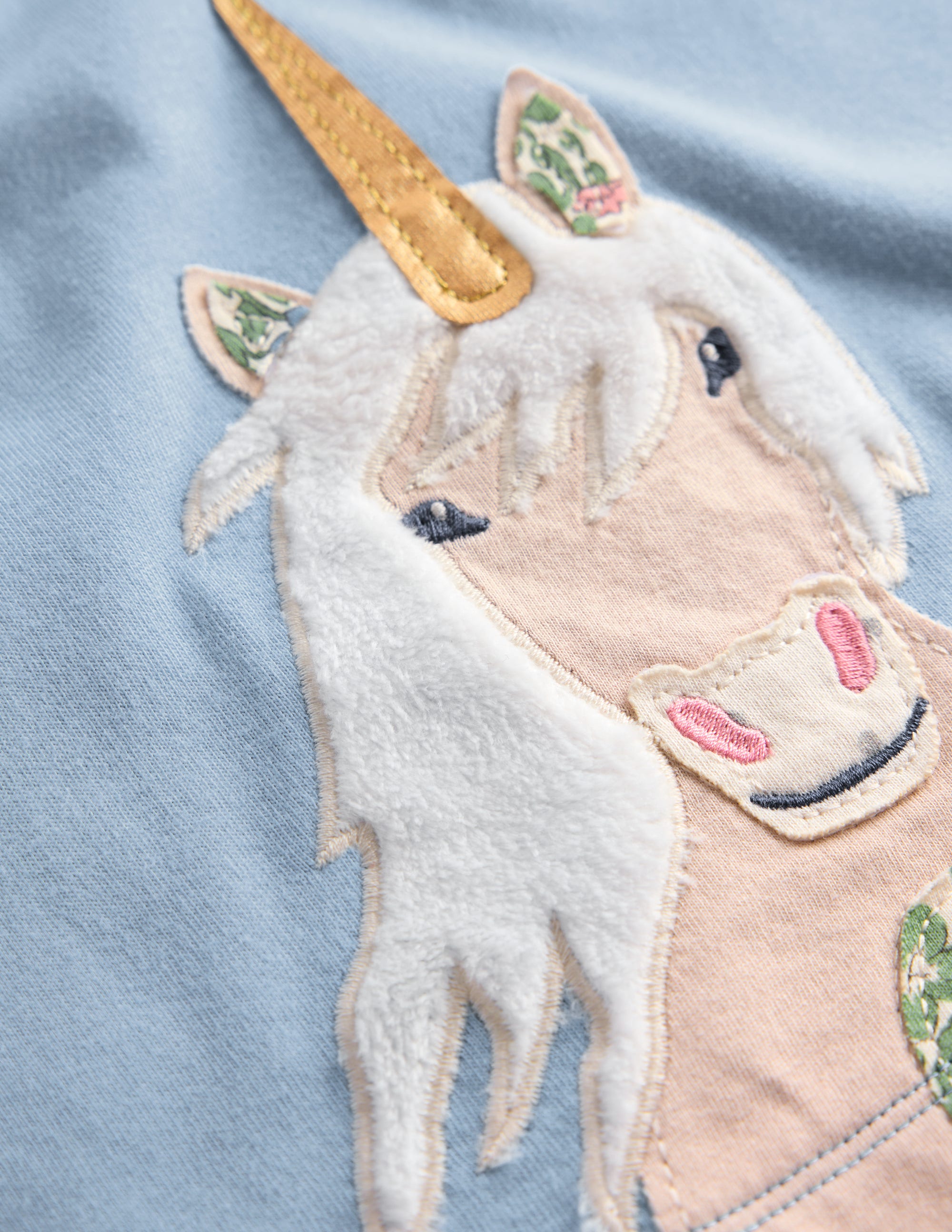French Blue Unicorn Appliqué Tunic and Legging Set for Girls - Cute Outfit for Birthday Parties, School, and Playdates