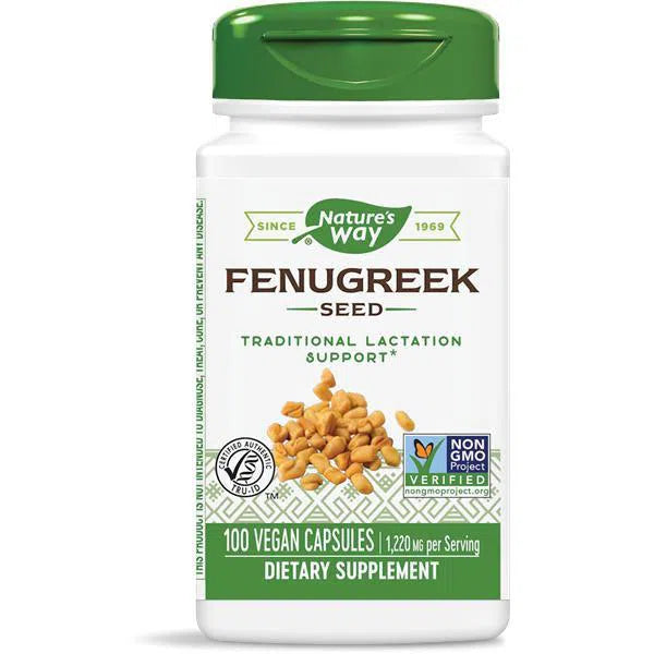 Nature's Way Fenugreek Seed Supplement - 610mg per Serving, 180 Capsules - Supports Lactation & Healthy Digestion - Herbal Wellness for Nursing Mothers & Digestive Health - Perfect for Postpartum Care & Natural Wellness Routines