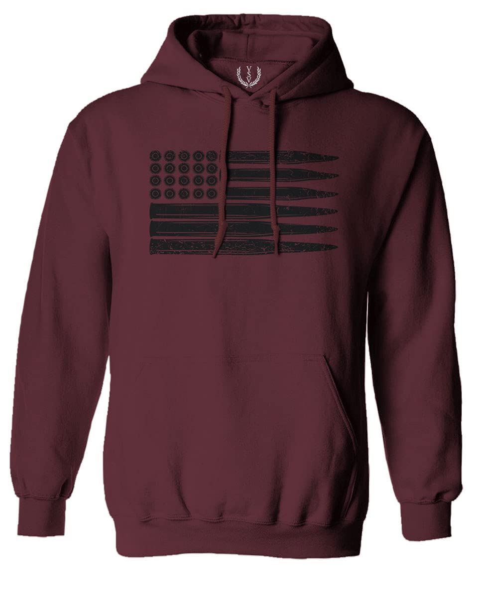VICES AND VIRTUES American Flag Hoodie - Patriotic USA Military Sweatshirt for Men & Women - Perfect for Veterans Day, 4th of July & Patriotic Events