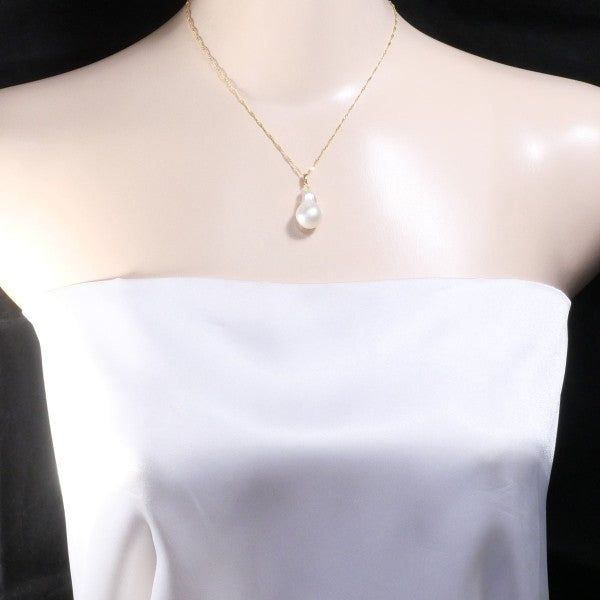 18K Yellow Gold Pearl Necklace for Women - Elegant & Timeless Jewelry Gift for Birthday, Anniversary, Wedding & Special Occasions