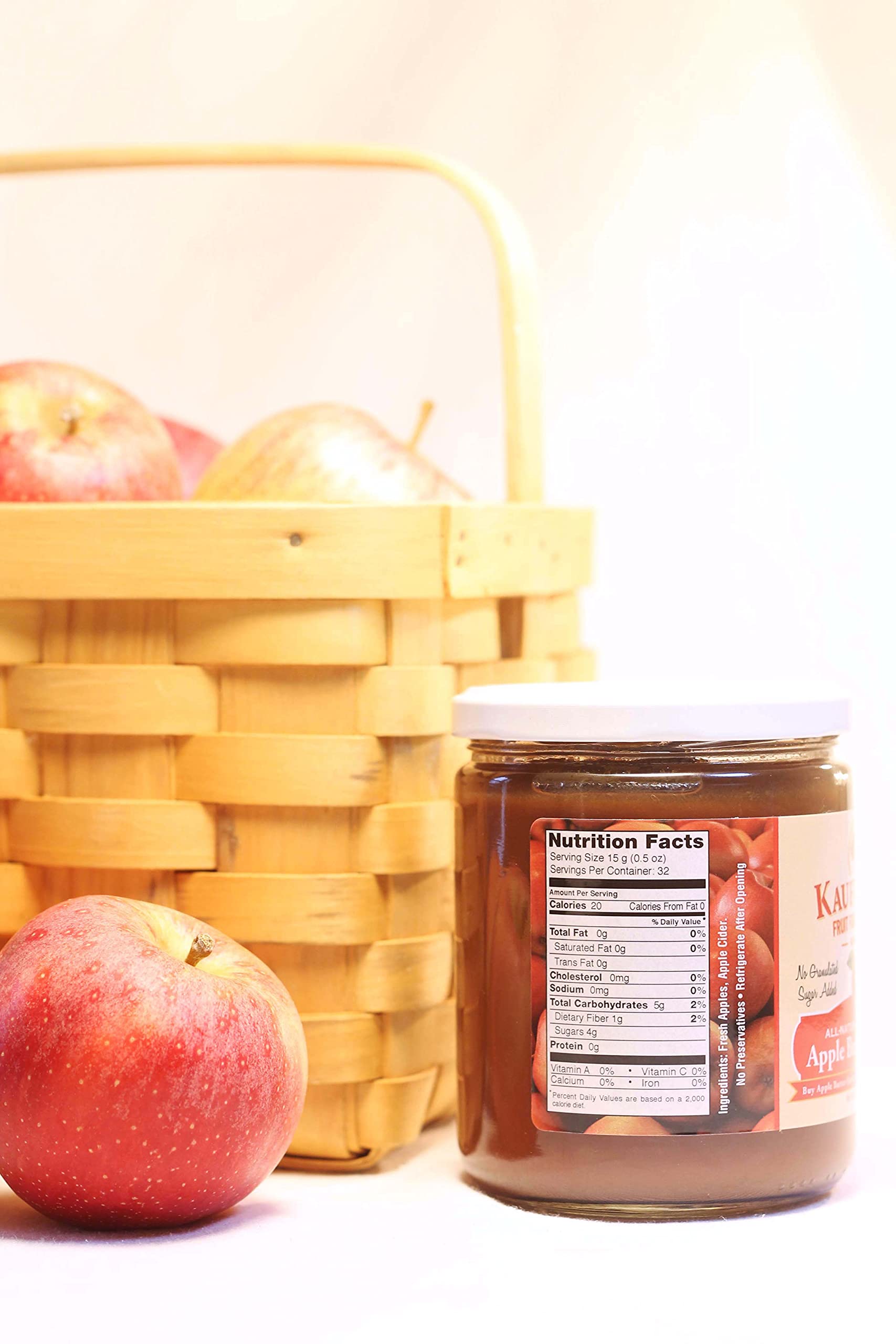 Kauffman's Homemade Apple Butter Spread - All Natural, No Preservatives - 17 Oz Jar (Pack of 2) - Perfect for Toast, Pancakes & Baking Recipes