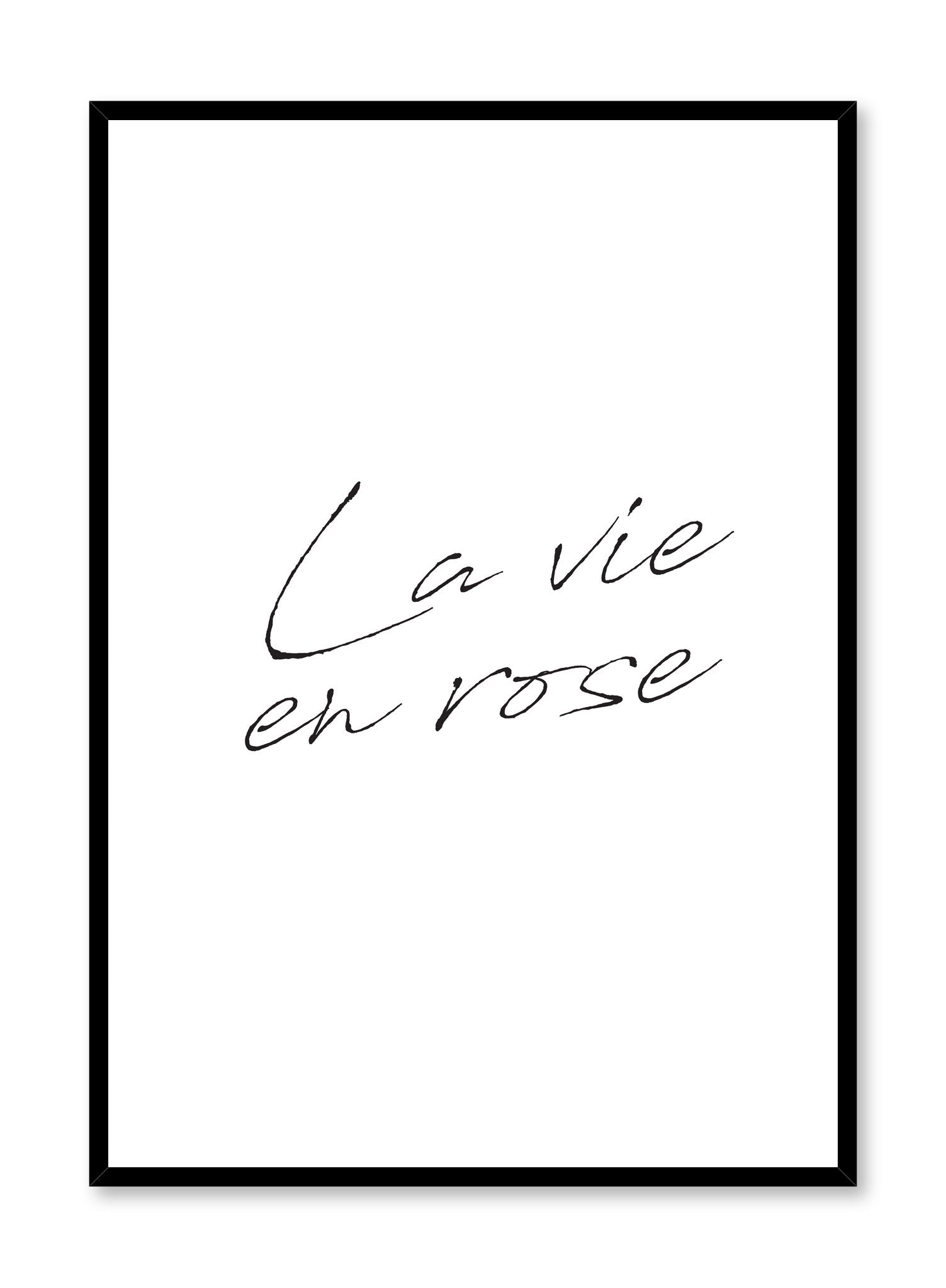 La Vie En Rose Poster - Vintage French Art Print for Home Decor, Office & Gift - Perfect for Living Room, Bedroom & Cafe Wall Art
