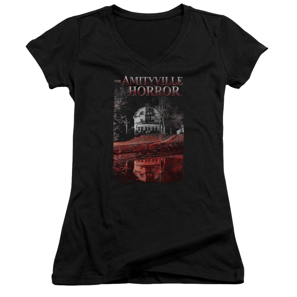 Amityville Horror Fitted V-Neck T-Shirt for Juniors - Halloween & Horror Movie Nights