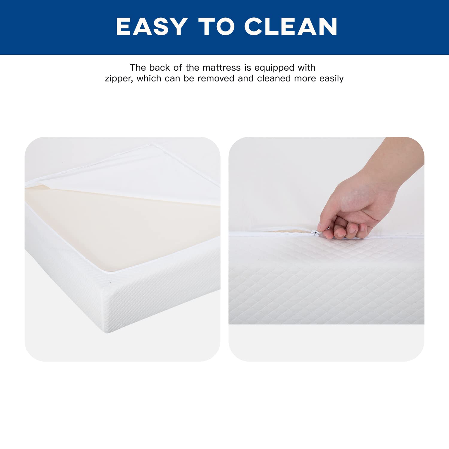 FDW 10 Inch Gel Memory Foam Mattress - Medium-Firm Queen Size for Pressure Relief & Cool Sleep - CertiPUR-US Certified Mattress in a Box - Perfect for Kids & Adults Bedroom, Guest Room, or Dorm