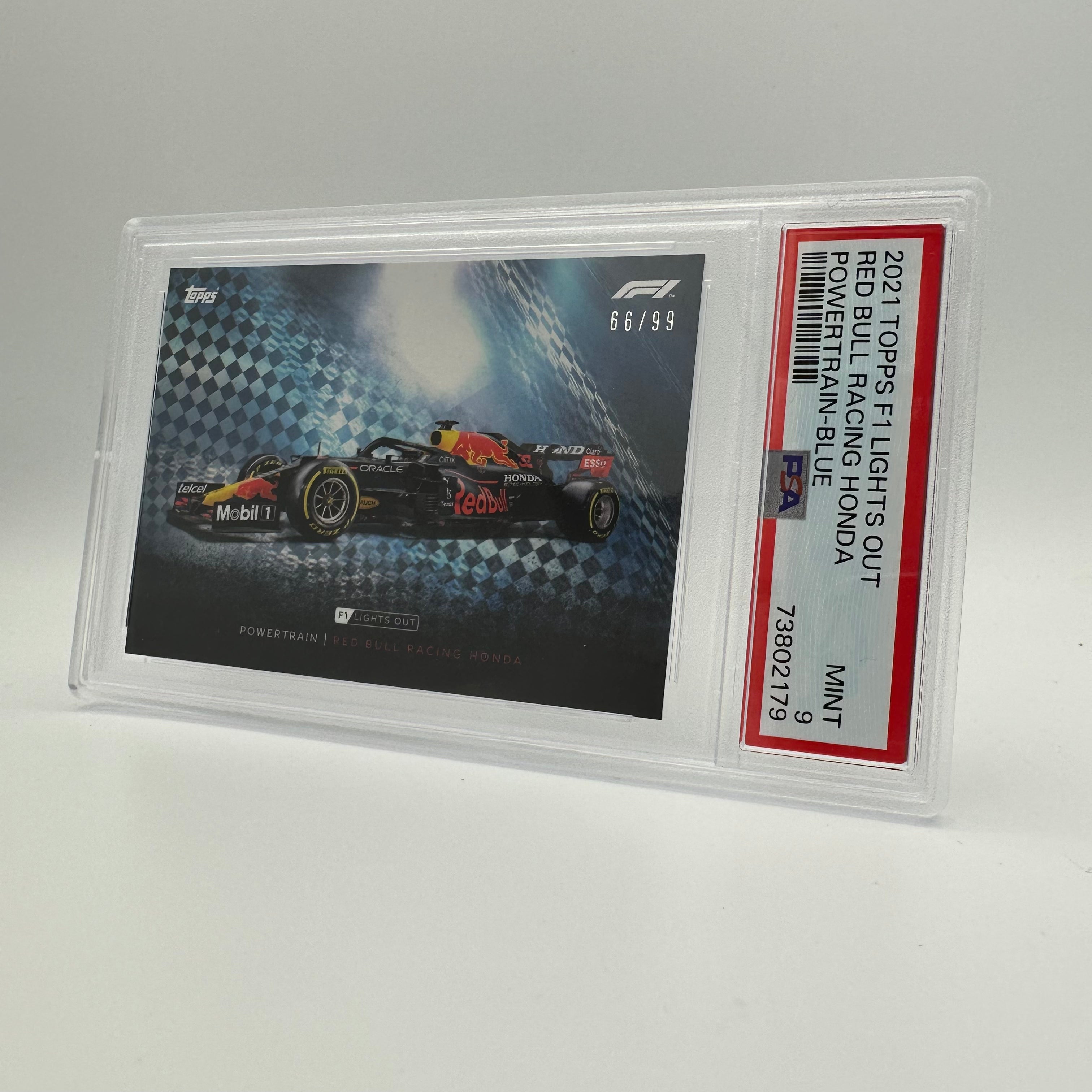 PSA 9 Graded 66/99 Red Bull Racing Honda Powertrain Blue Trading Card - Perfect for F1 Collectors & Motorsport Memorabilia Enthusiasts
