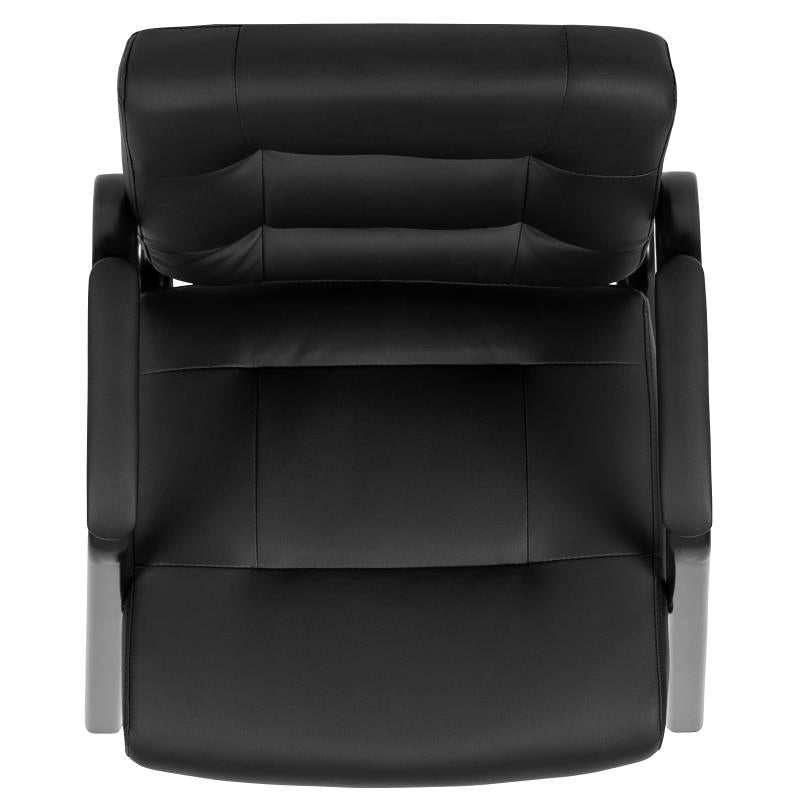 BIFMA Certified Black Leather Executive Reception Chair with Metal Frame - Premium Office Furniture for Reception Areas, Waiting Rooms & Conference Rooms