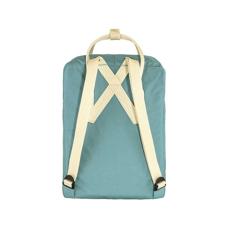 Fjallraven Kanken Backpack FW24 - Stylish & Durable Laptop Backpack for School, Travel & Work | Light Oak & Sky Blue | Water-Resistant & Ergonomic Design