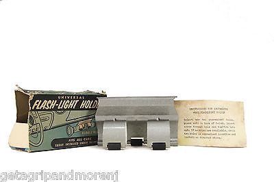 Kastar Universal Flashlight Holder with Rubber Rollers - Vintage Antique Design for Camping, Hiking & Emergency Use