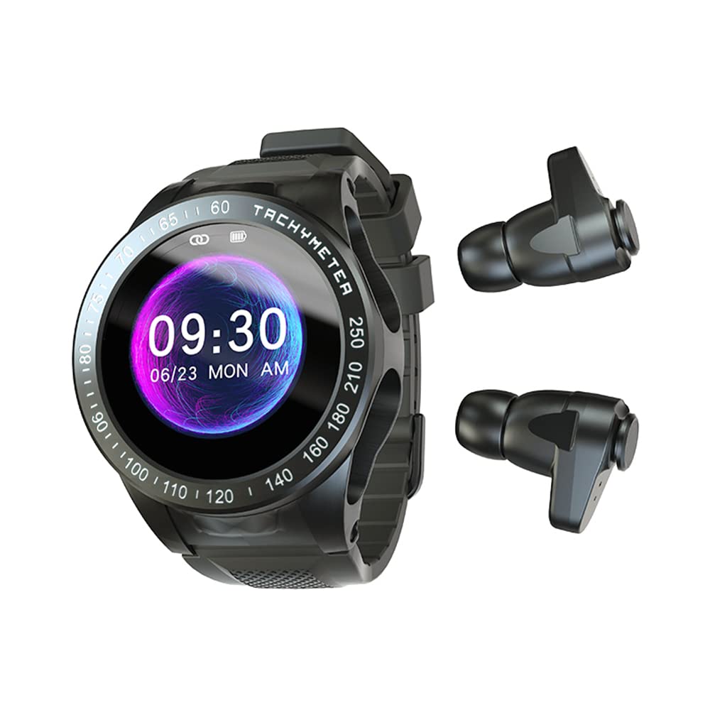 Aipower W26 Smartwatch with Built-in Wireless Earbuds - Fitness Tracker with Heart Rate Monitor, Step Counter, Sleep Tracking | Perfect for Running, Gym Workouts & Daily Activity Tracking