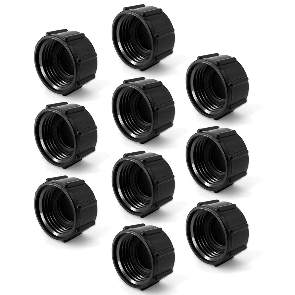 10 Pack Plastic Hose Caps - 3/4 Inch GHT Standard Garden Hose Female End Fitting Cap Set - Protect Your Hose from Dirt, Dust & Leaks - Perfect for Winter Storage & Outdoor Watering Systems