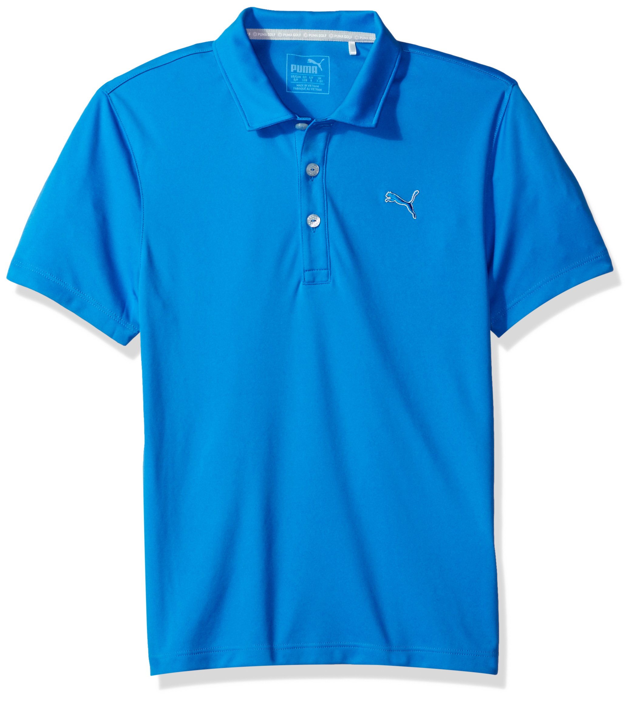 Puma Golf 2017 Boys Pounce Polo Shirt - Breathable Performance Golf Polo for Junior Golfers - Perfect for Tournaments, Practice & Casual Wear