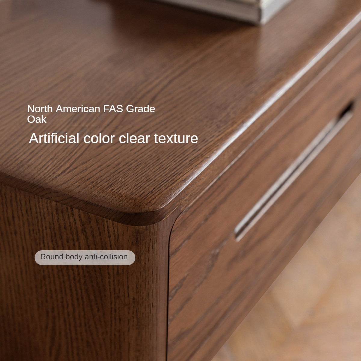 Solid Oak Wood TV Stand - Modern Entertainment Center with Storage Shelves for Living Room, Bedroom & Home Theater