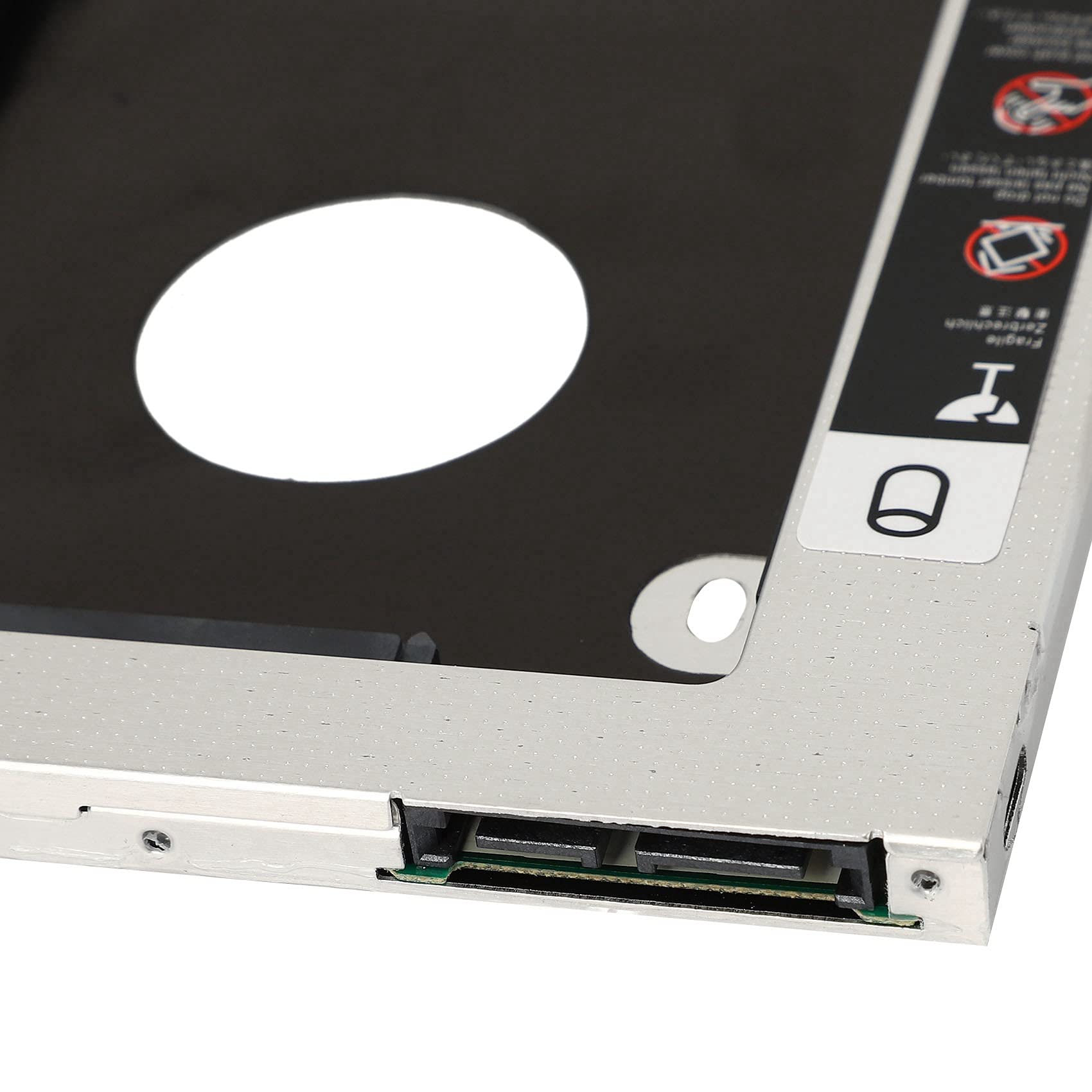 CYBUCH 2-Pack Universal 9.5mm SATA HDD/SSD Hard Drive Tray Enclosure - Compatible with 2.5