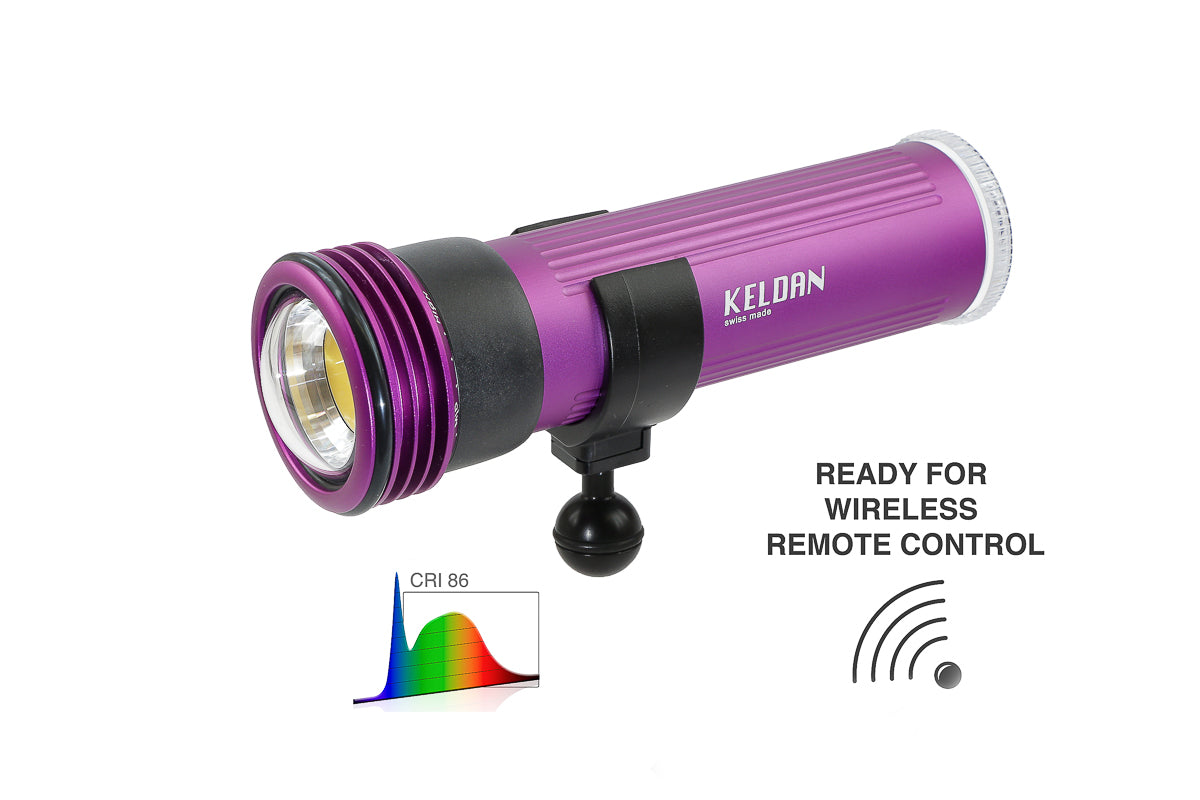 Keldan Video 8XR 20000 Lumen CRI 86 Professional Underwater Diving Light for Scuba, Filmmaking & Marine Exploration