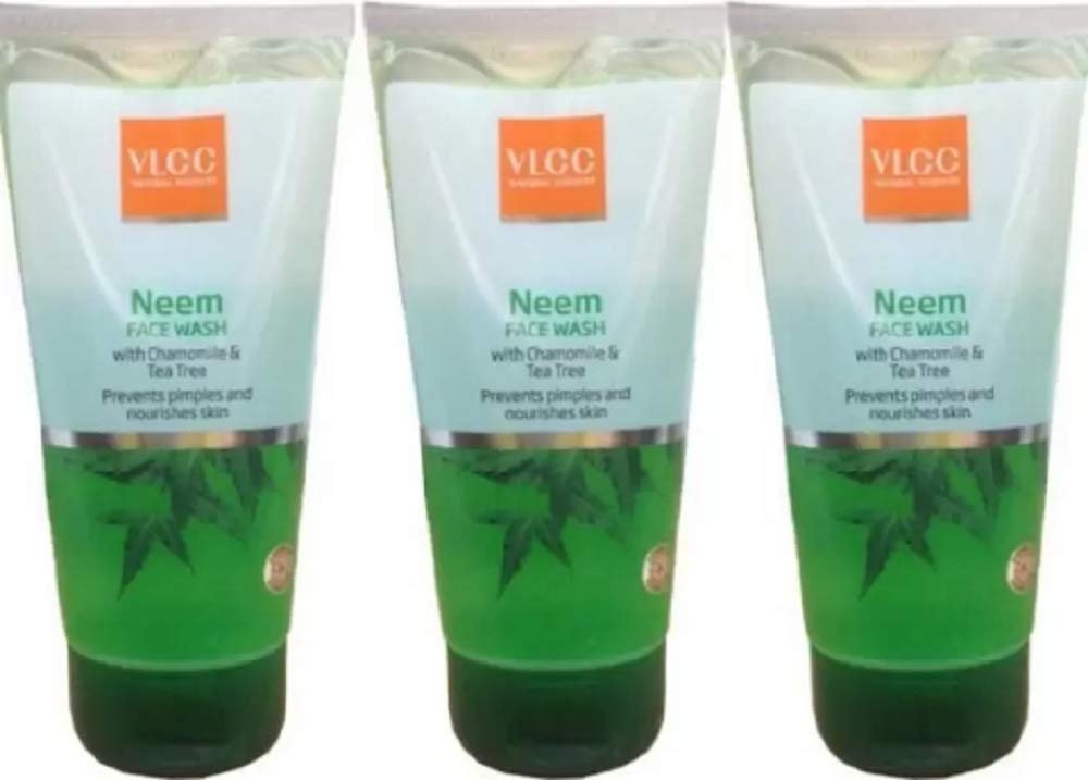 VLCC Neem Face Wash Combo Kit - 3 x 150ml (Total 450ml) for Acne-Prone & Oily Skin - Deep Cleansing, Oil Control & Pore Minimizing - Perfect for Daily Skincare Routine & Travel