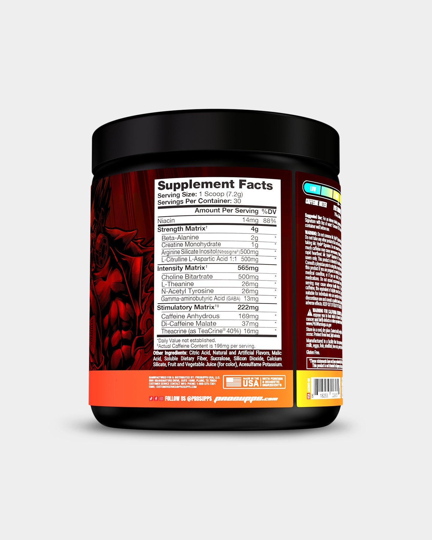 Pro Supps Mr. HYDE Signature Pre-Workout Powder - Intense Energy & Focus Booster for Gym, Bodybuilding & Athletic Performance