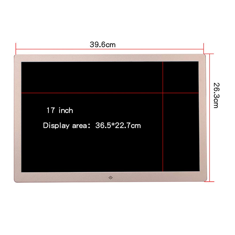 17 Inch Digital Picture Frame - 1440x900P HD LED Display with Calendar & Clock - Electronic Photo Album & Advertising Player for Home, Office & Gifts