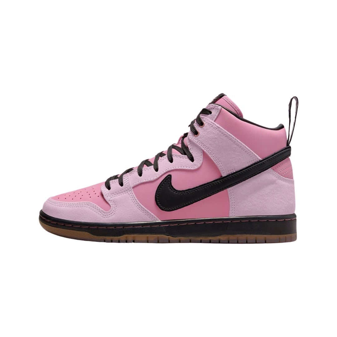 Nike Dunk Hi Retro KCDC Elemental Pink Black Sneakers - Vintage Basketball Shoes for Men & Women - Perfect for Streetwear, Skateboarding & Casual Fashion